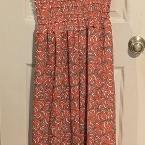 Max Studio Coral and White Patterned Dress